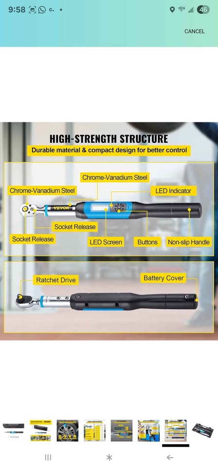 VEVOR Digital Torque Wrench - photo 3