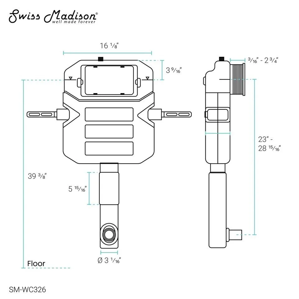 SWISS MADISON In-Wall Toilet Tank Carrier System image indicator(2)