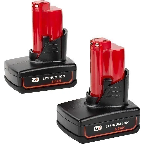 2PK LI-ION Batteries 12V 6AH Milwaukee M12 Compatible thumbnail