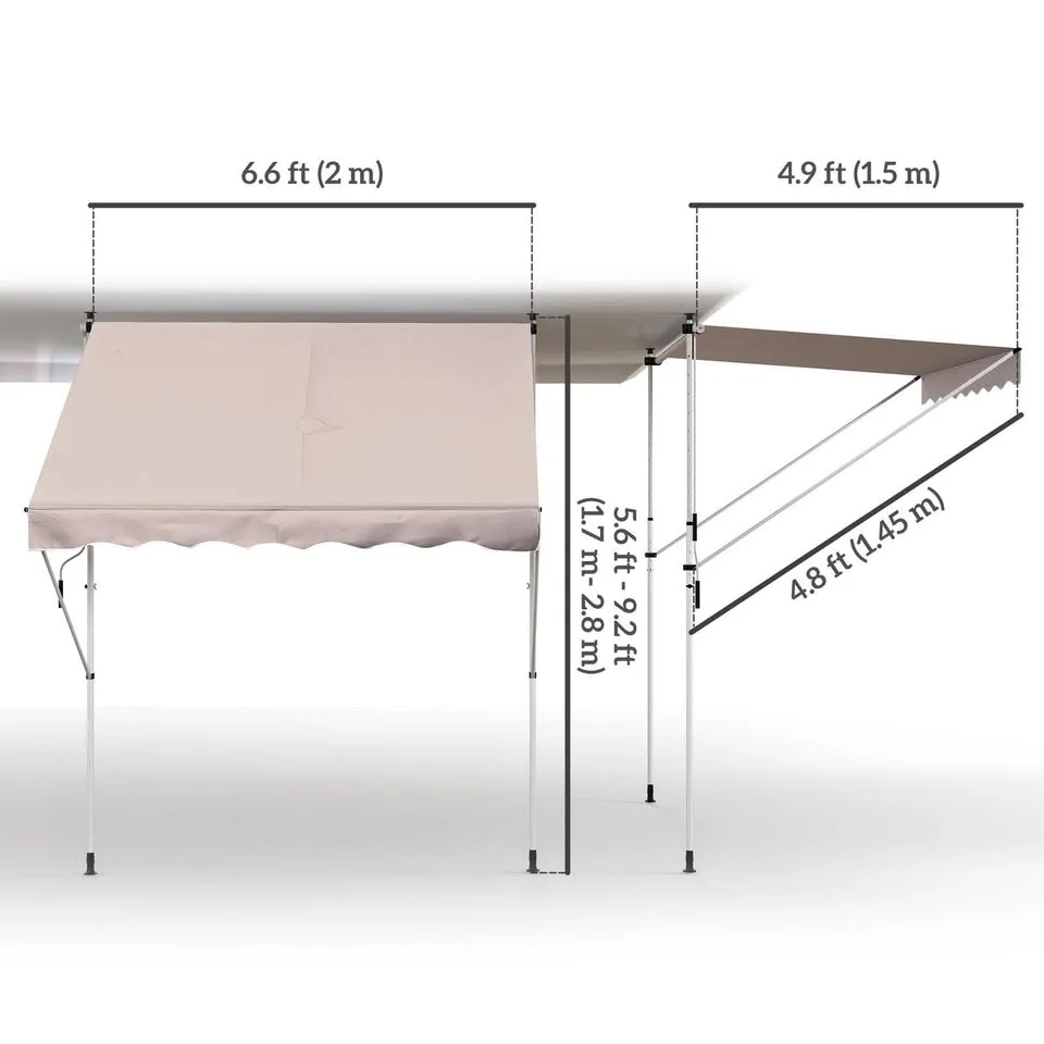 Manual Retractable Patio Awning image indicator(2)
