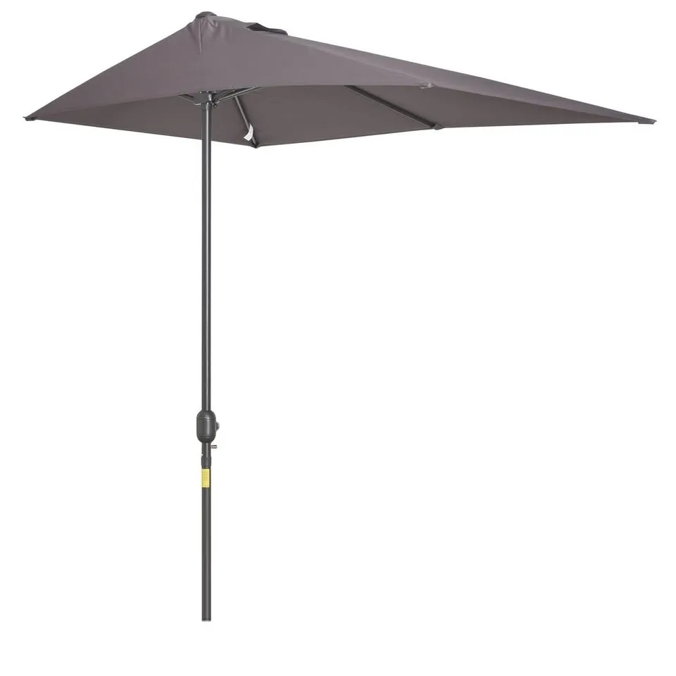 NEW-Outsunny 8ft Half Round Umbrella image indicator(2)