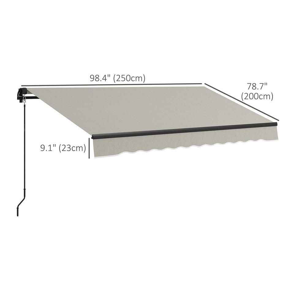 NEW-8' x 6.5' Retractable Awning - photo 2
