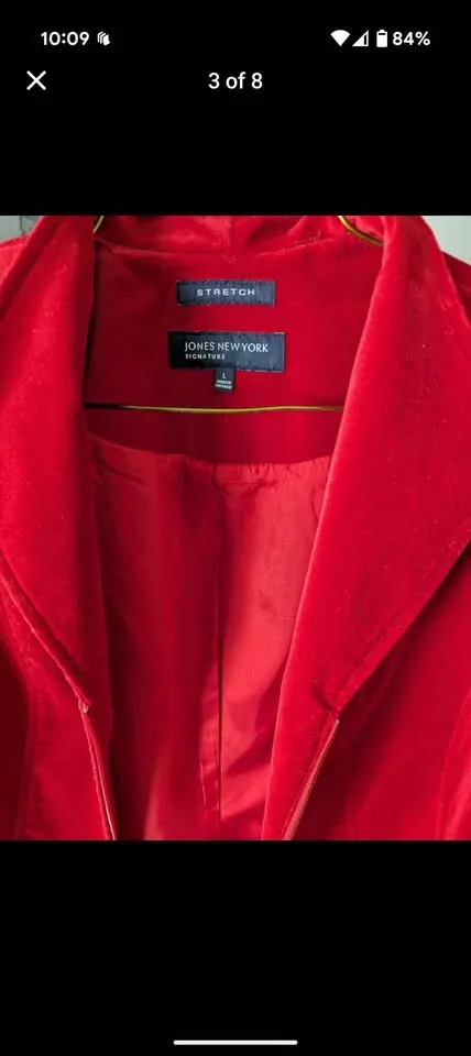 Women's Red Velvet Jones New York Fitted Blazer, Size Large image indicator(2)