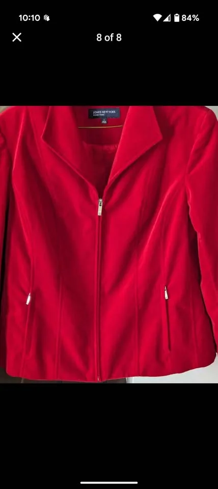 Women's Red Velvet Jones New York Fitted Blazer, Size Large image indicator(3)