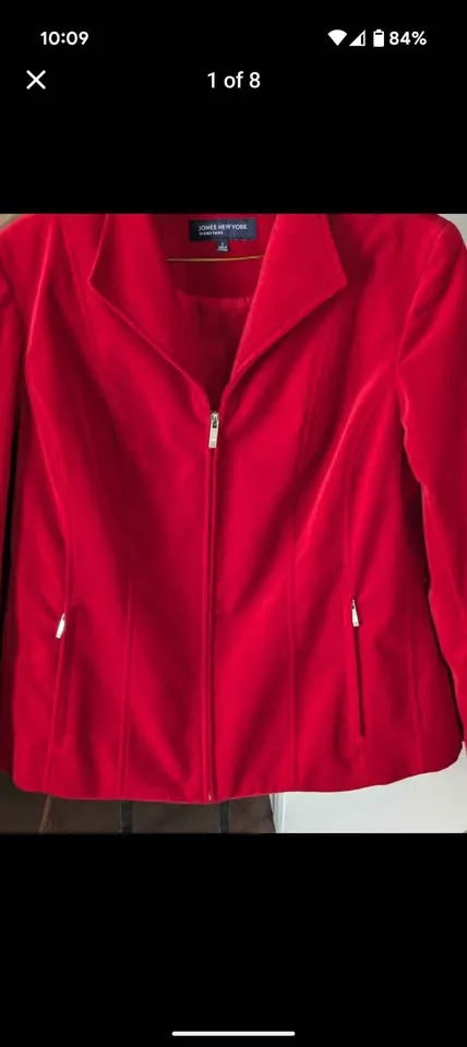 Women's Red Velvet Jones New York Fitted Blazer, Size Large image indicator(6)