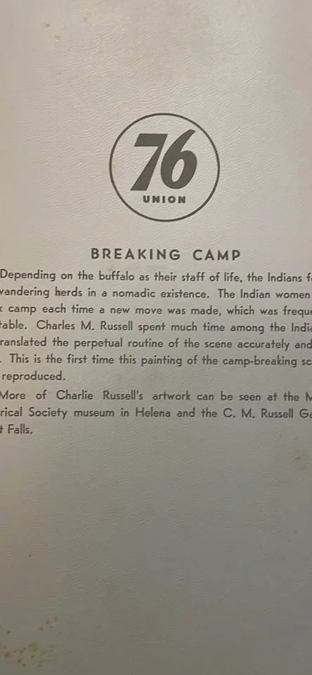 Charles M Russell Print - “Breaking Camp” - 19”x14” image indicator(6)