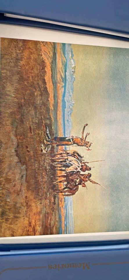 Charles M Russell Print - “Invocation To The Sun” -19” x 14”