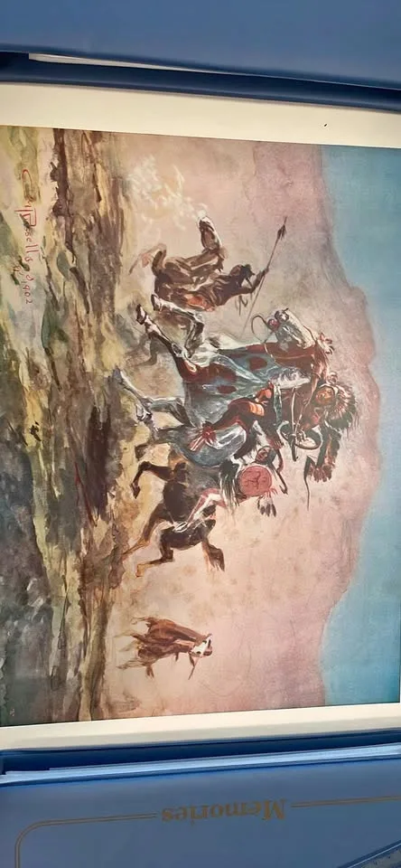 Charles M Russell Print - “Redskin Raiders” - 19x14 thumbnail