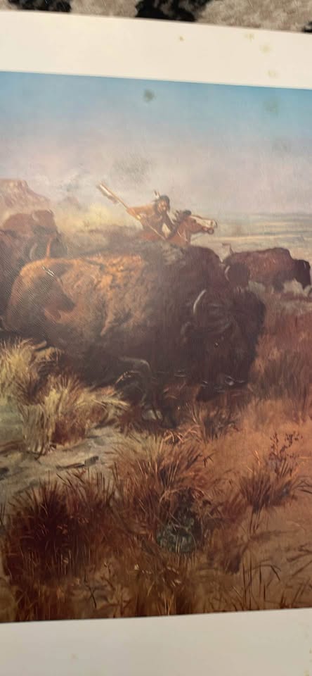 Charles M Russell Print -19x14- “The Land of Good Hunting” - photo 3