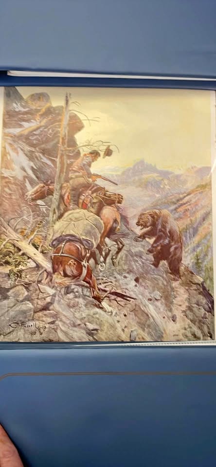 Charles M Russell Print - “A Disputed Trail” - 14” x 10.5”