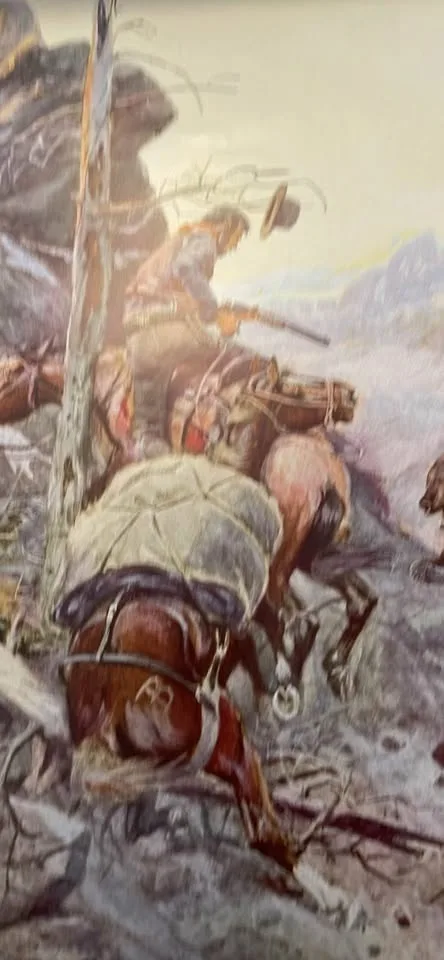 Charles M Russell Print - “A Disputed Trail” - 14” x 10.5” image indicator(2)