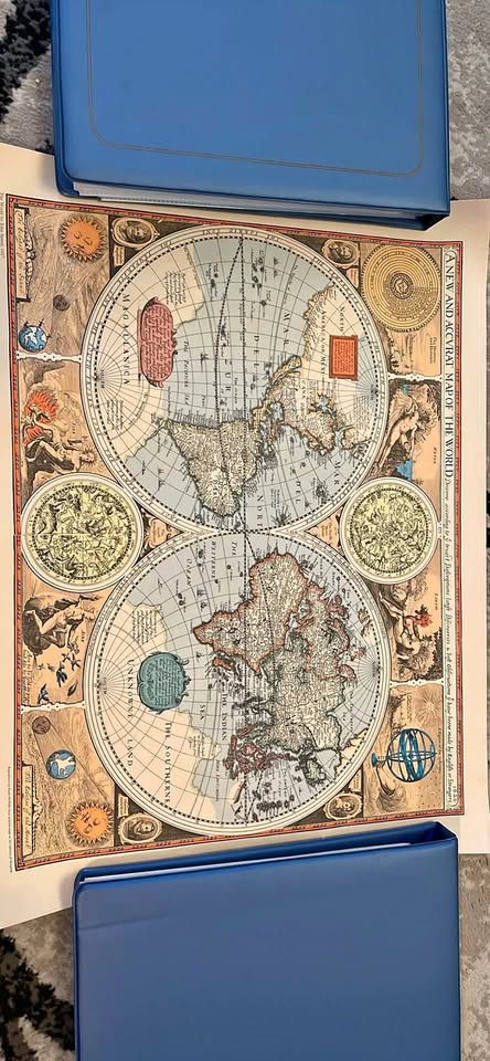 1627 A New and Accvrat Map of the World 24”x18”