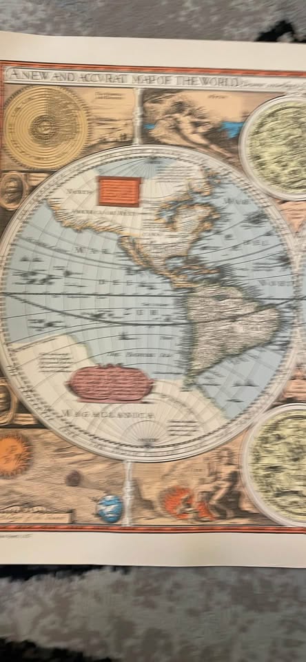 1627 A New and Accvrat Map of the World 24”x18” - photo 3