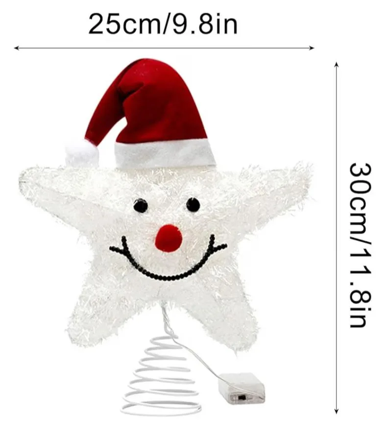 🎄 Light-Up Smiling Star Tree Topper – 25” x 30” 🎅 image indicator(2)