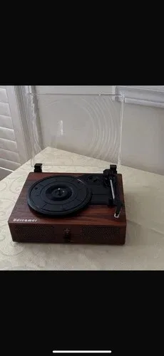 Vintage Bluetooth Vinyl Record Player with Speakers