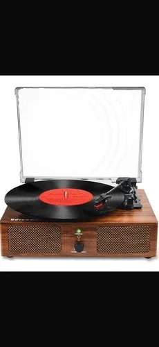 Vintage Bluetooth Vinyl Record Player with Speakers image indicator(2)