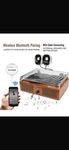 Vintage Bluetooth Vinyl Record Player with Speakers image indicator(3)