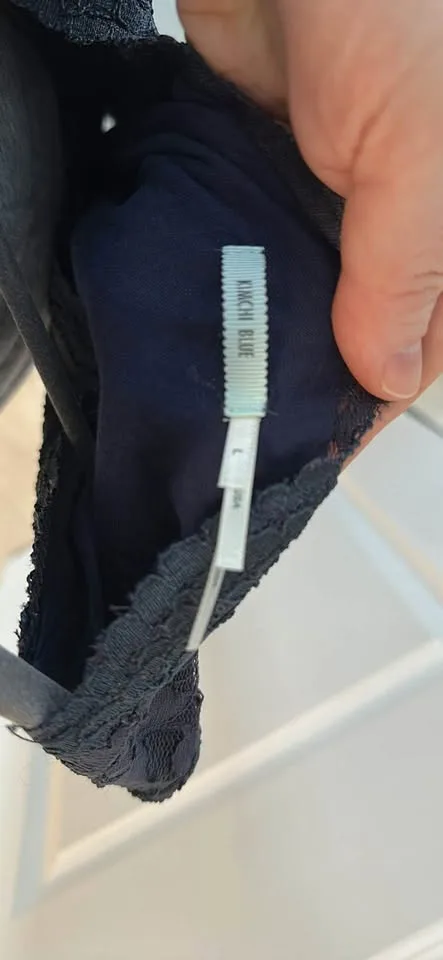 Kimchi lace navy deep v mini dress image indicator(2)