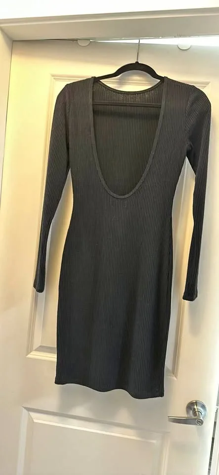 Aritzia knit backless dress