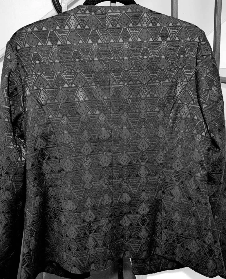 Women's Black Textured Open Front Blazer/Jacket- large image indicator(2)