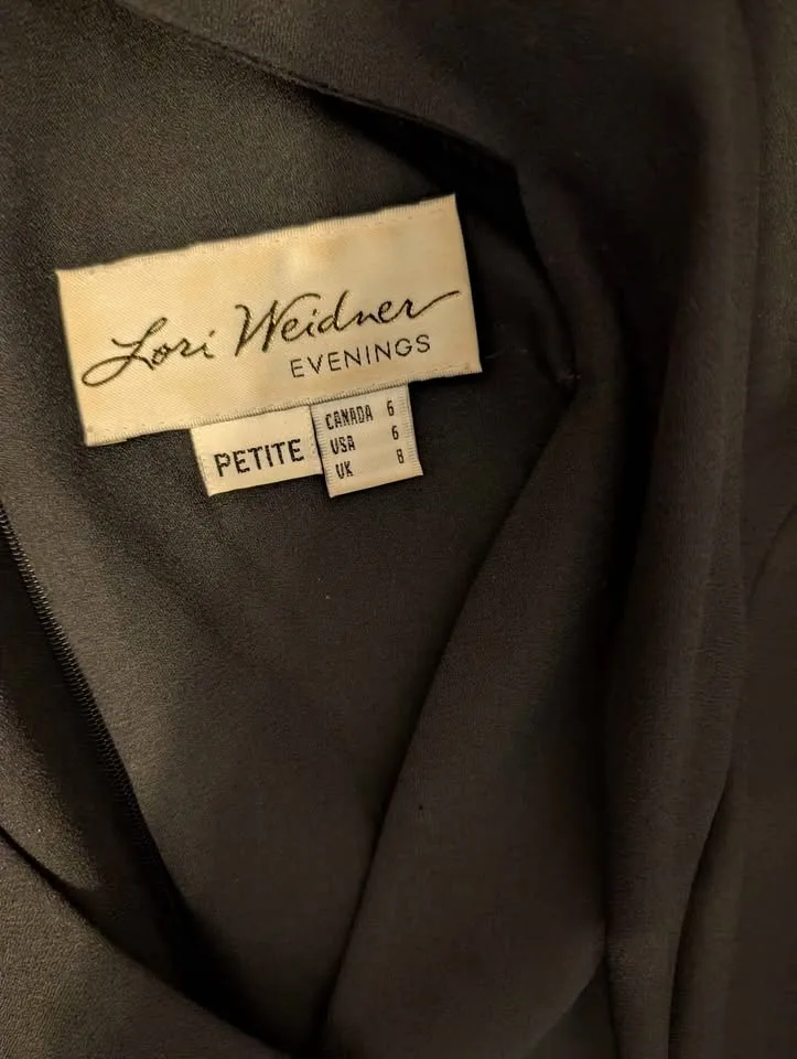 Vintage Women's Black Cocktail Dress, Size 6 Petite image indicator(3)