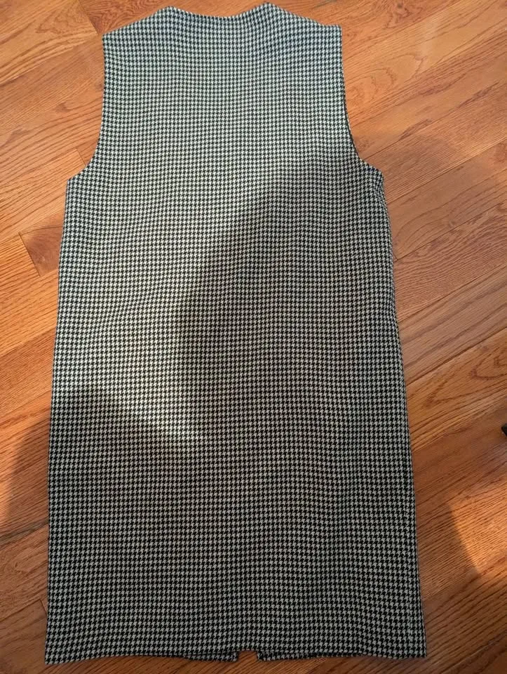 Women's Vintage Sag Harbor Hounds Tooth Front Zip Lined Jumper/D image indicator(6)