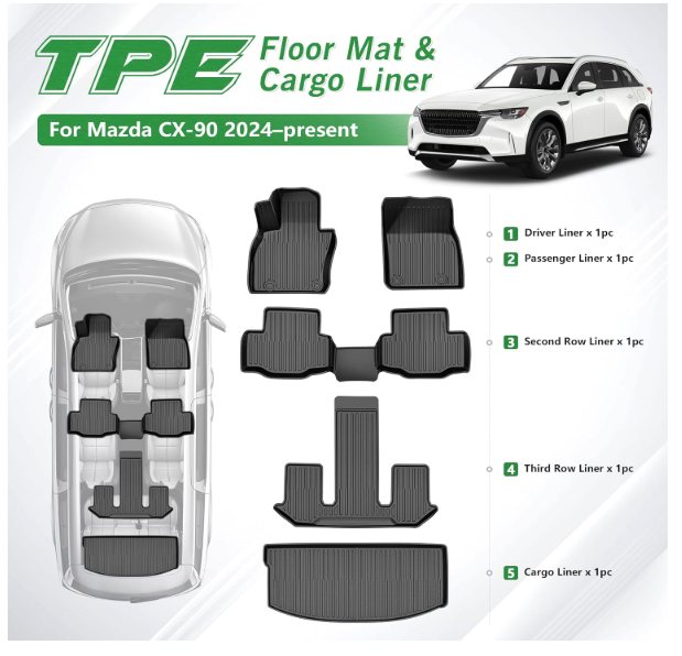 Floor mats & cargo liner for 2024+ Mazda CX-90 - photo 2