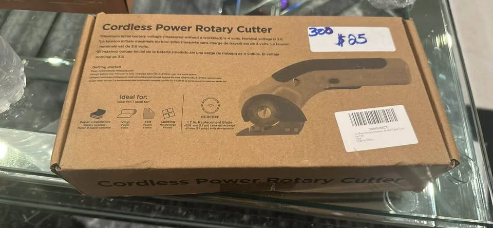 🎀 6V Cordless Electric Tailoring Cutting Machine Cloth Cutter Ca image indicator(5)