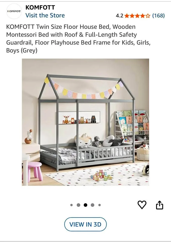 KOMFOTT Toddler Twin Sized Montessori Bed