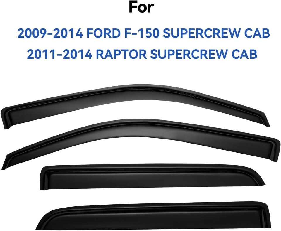 Ford F150 Supercrew Cab Rain Visor 2009-2014 - photo 2