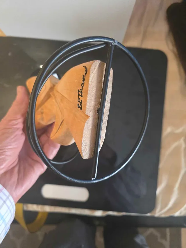 St. Thomas hand carved wooden candle holder image indicator(5)