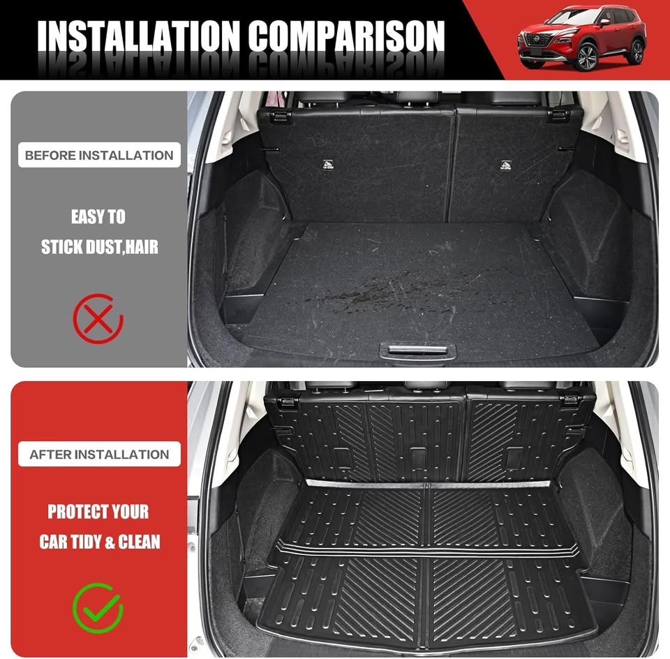 Nissan Rogue Cargo Mat and Seat Back Covers 2021-2024 - photo 3