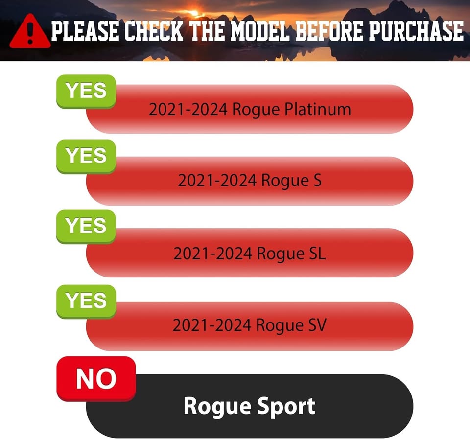 Nissan Rogue Cargo Mat and Seat Back Covers 2021-2024 - photo 4