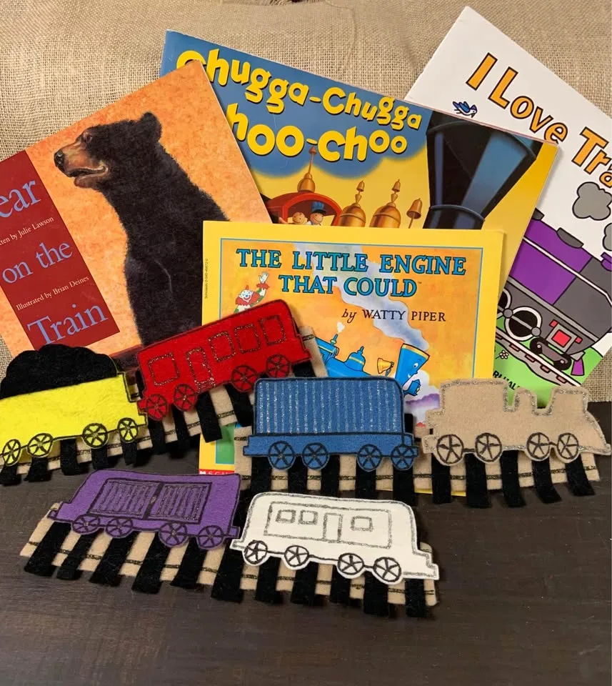 Teaching Supplies Train Books & Felt Board Activity