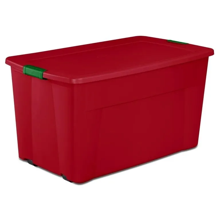 Sterilite 45 Gallon Red Wheeled Storage Bin Tote