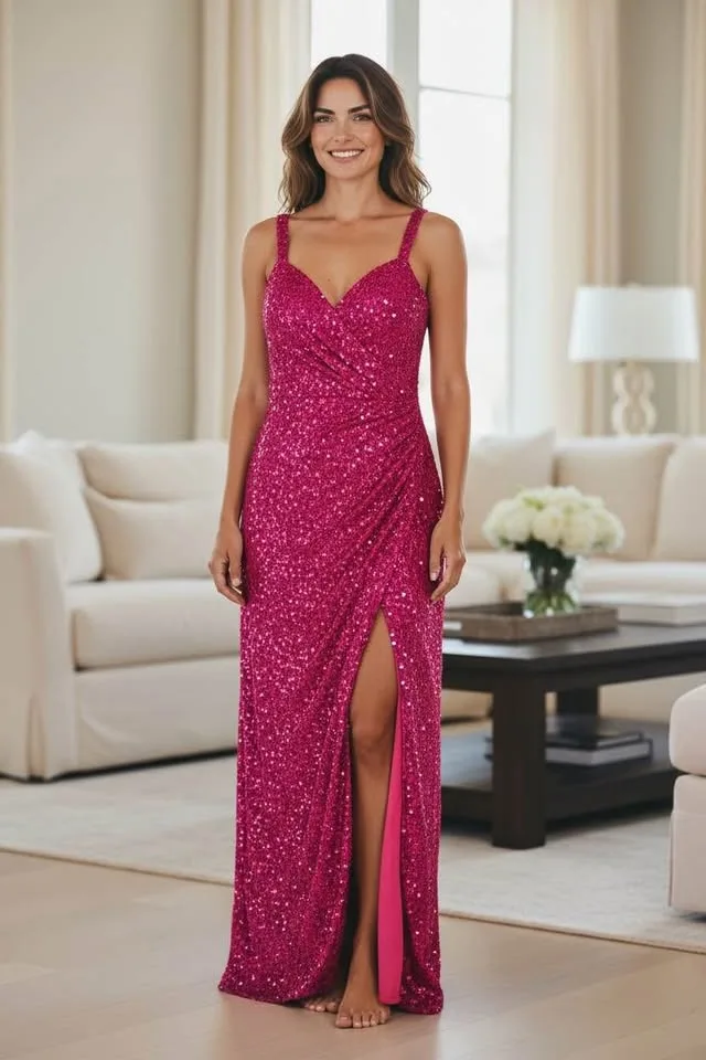 Cocktail dress Hot Pink party dress image indicator(2)
