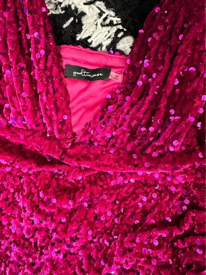 Cocktail dress Hot Pink party dress image indicator(3)