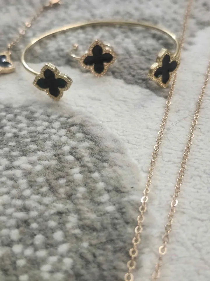 ✨ 6 Pcs Four-Leaf Clover Jewelry Set for Women ✨ image indicator(3)