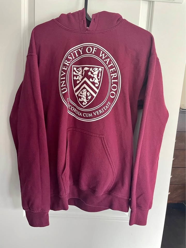 Fleece hoodie university of Waterloo