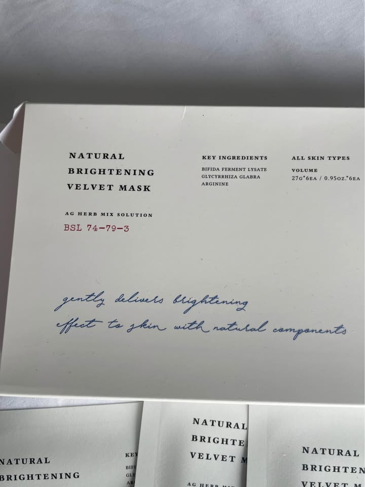 Natural Brightening Velvet Mask - 1 Box Of 4 Sheets - photo 5