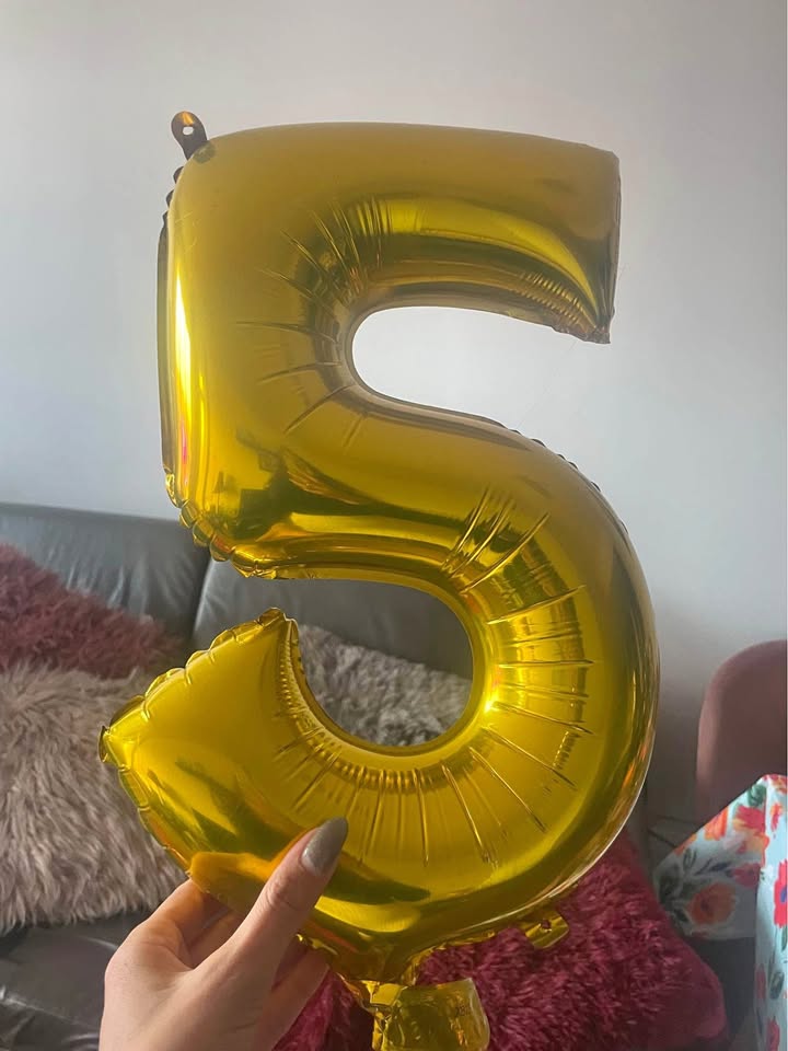 Number 5 Balloon