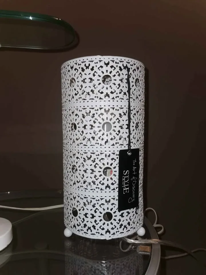 2 White Lamps: Banker, Desk Laser Cut Shade image indicator(4)