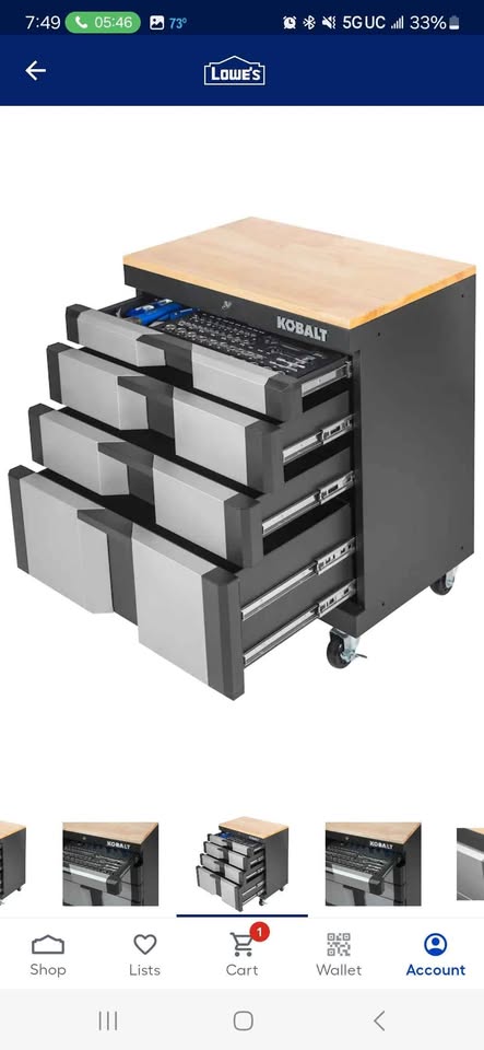 KOBALT FREESTANDING STEEL GARAGE CABINET - photo 2