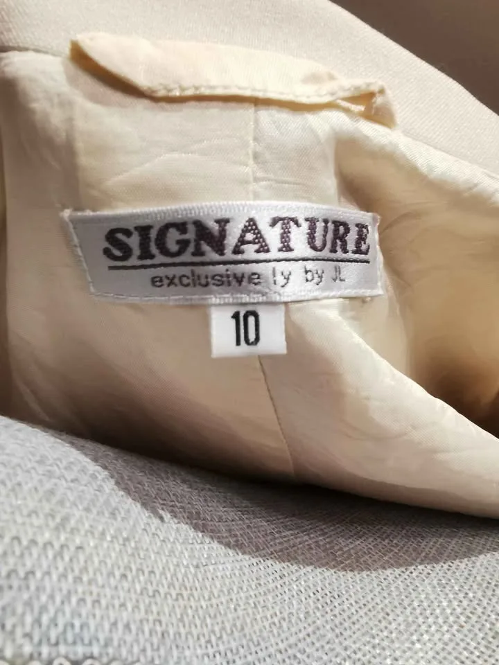 Signature Size 10 Yellow Suit Blazer Jacket image indicator(7)