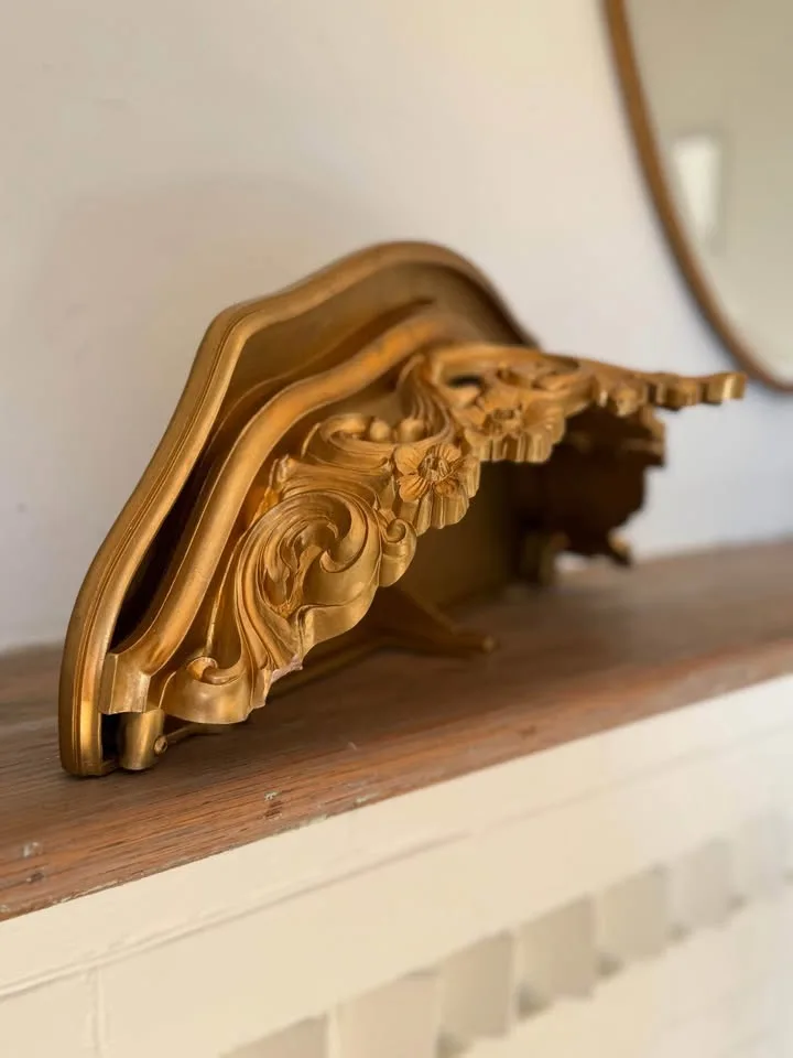 Vintage Syroco Wall Shelf - Gold Ornate Regency Decor ✨ image indicator(8)