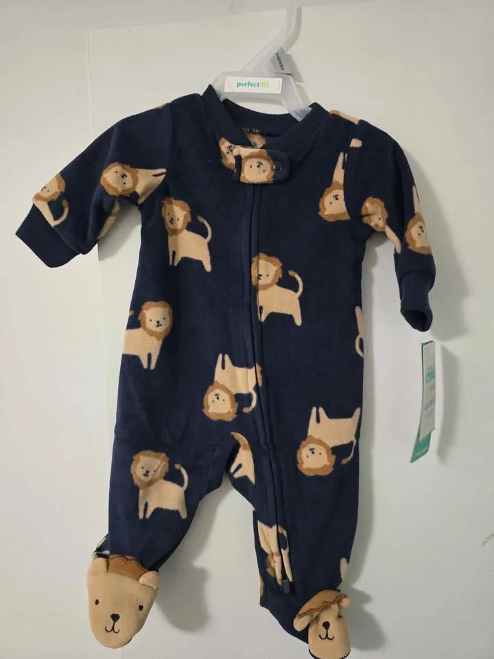 New Carters 2 way zipper baby overall size NB cozy image indicator(2)