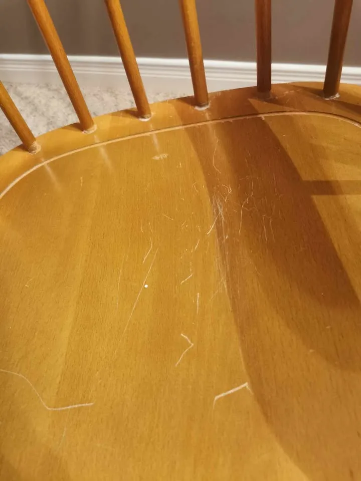 Solid Wood Rocking Chair Gold Stenciling image indicator(6)