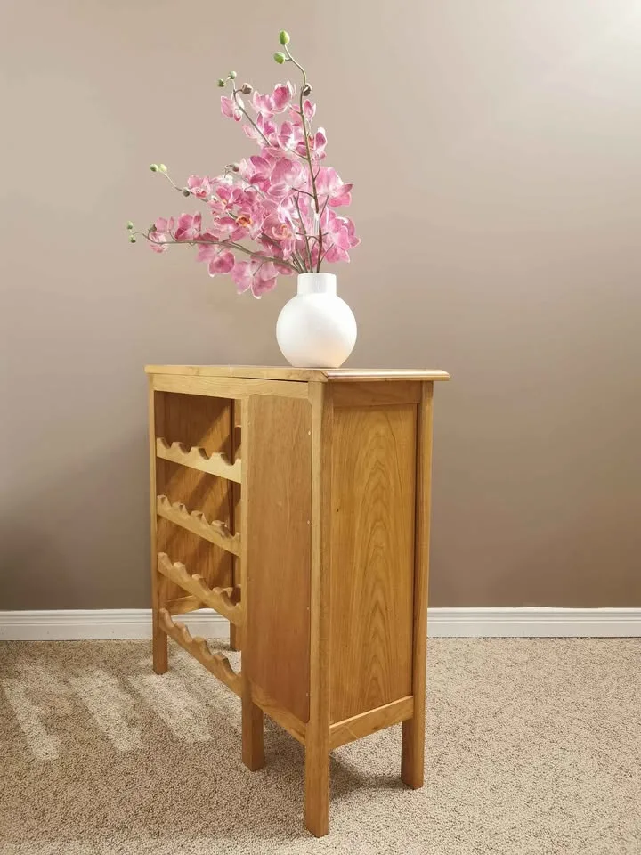 Solid Wood Bar Table Wine Rack (orchids sold) image indicator(5)