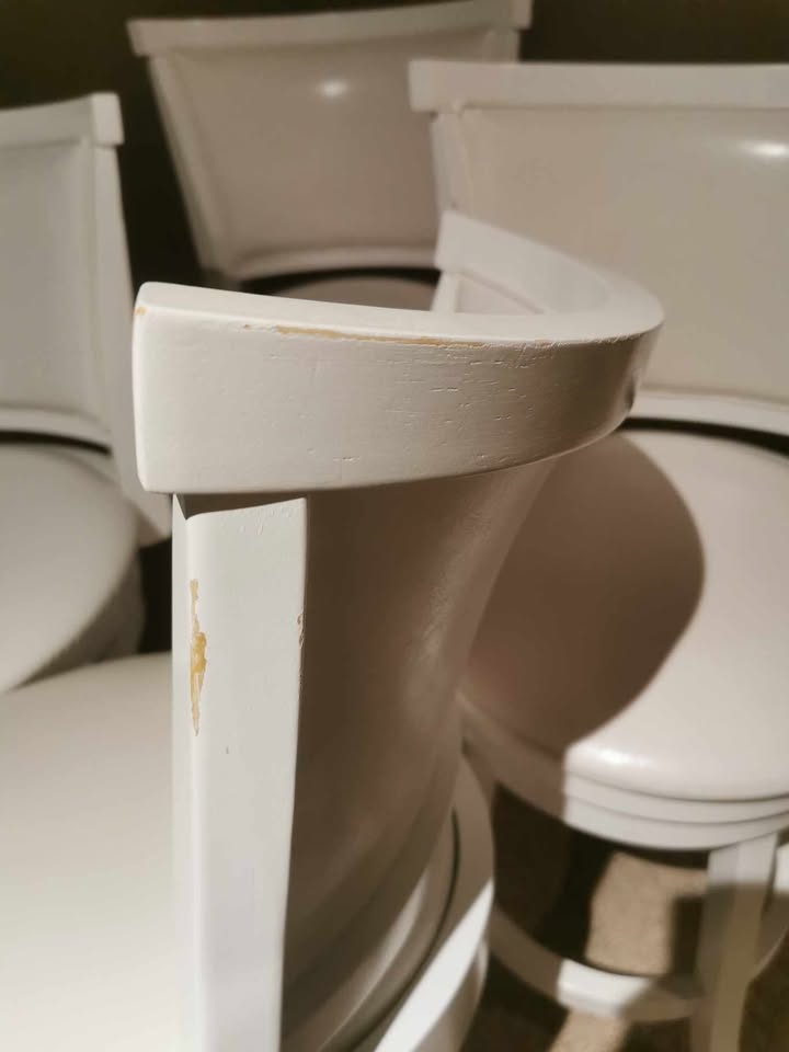 4 Swivel Counter Stool Solid Wood Frame - photo 5