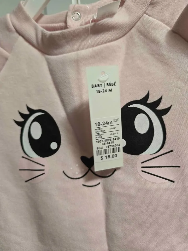 *New* baby girl sweat outfit size 18_24M image indicator(6)